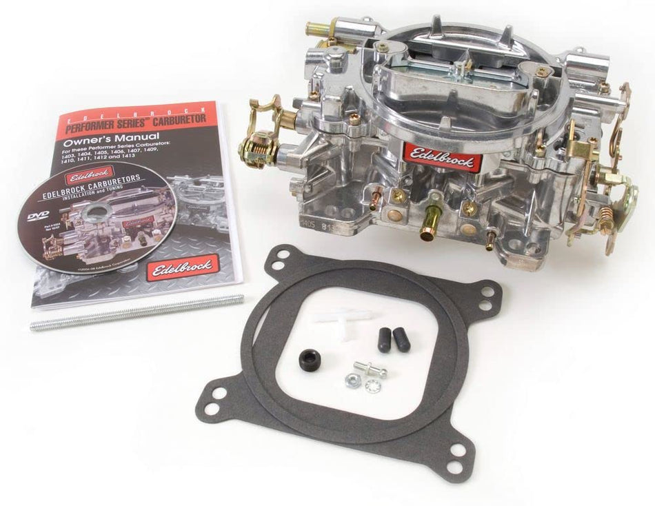 Edelbrock Edelbrock 1405 Performer 600 CFM Square Bore 4-Barrel Air Valve Secondary Manual Choke New - Outdoor Depot