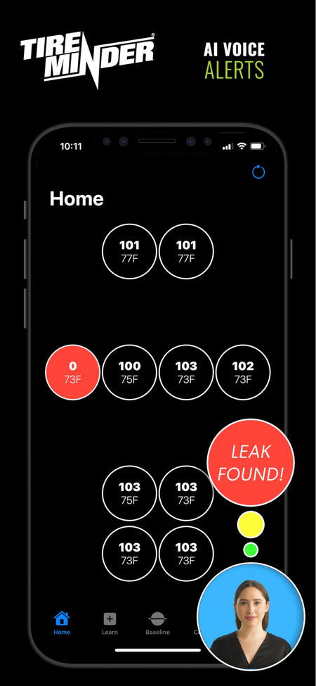 TireMinder TireMinder Smart TPMS with 4 Transmitters for RVs, MotorHomes, 5th Wheels, Motor Coaches and - Outdoor Depot