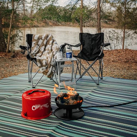 Camco Camco Aluminum Small Outdoor Side Table - Folding Camping Table Supports Up to 130lb - Features - Outdoor Depot