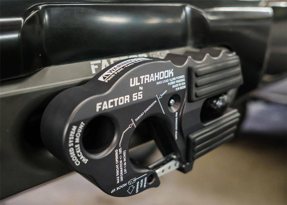 Factor 55 Factor 55 00250-04 Ultrahook Winch Hook Closed System Shackle Max Load 16,000 lbs ULT Strength - Outdoor Depot