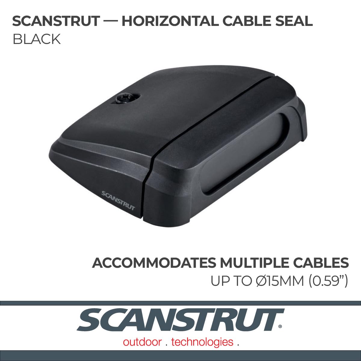 Scanstrut Scanstrut DS-H-Multi-BLK Horizontal Multi Cable Seal – Black - Outdoor Depot