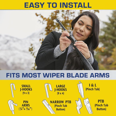 Rain-X Rain-X 5079283-2 Latitude 2-In-1 Water Repellent Wiper Blades, 17 Inch Windshield Wipers (Pack Of 1), - Outdoor Depot