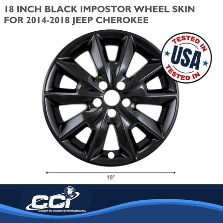 Coast to Coast International Impostor Wheel Skin Fits Jeep Cherokee Limited 2014-2018 Set of 4 Wheel Covers - Outdoor Depot