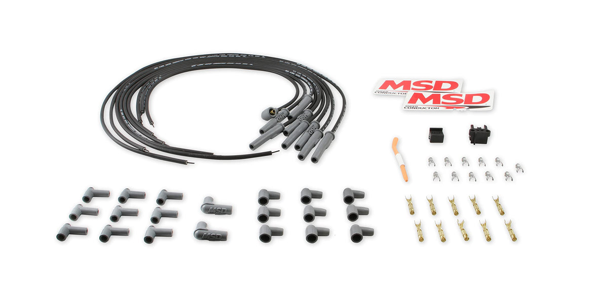 MSD MSD 31193 Black, 8.5mm Super Conductor 8-Cylinder Multi-Angle, Universal - Outdoor Depot