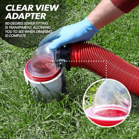 Valterra Valterra EZ Coupler 20-Foot RV Sewer Hose Kit for RV Camper, Includes 2 Attachable 10-Foot Hoses - Outdoor Depot