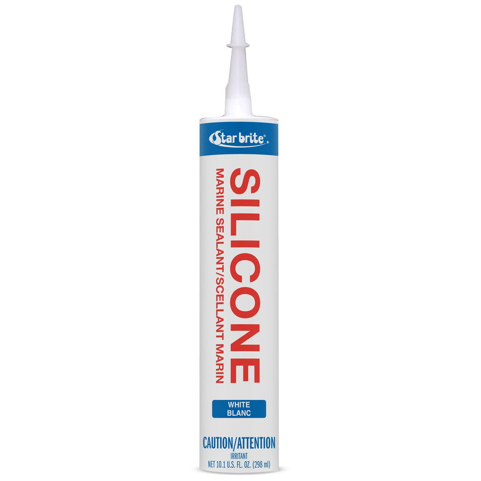 STAR BRITE 082121 Marine Silicone Sealant White - Waterproof Engine & Performance
