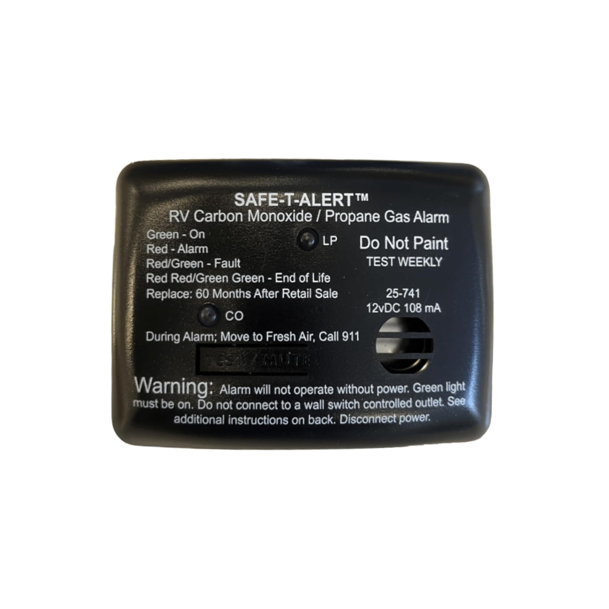 Safe T Alert Safe T Alert 25 Series Mini Dual LP/CO Alarm - Propane and Carbon Monoxide Alarm - Surface - Outdoor Depot