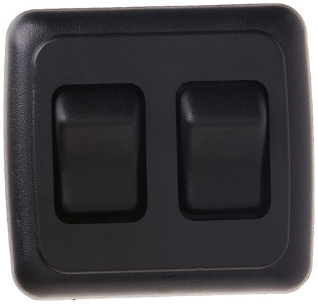 JR Products JR Products 12235 Black Double SPST On-Off Switch with Bezel - Outdoor Depot