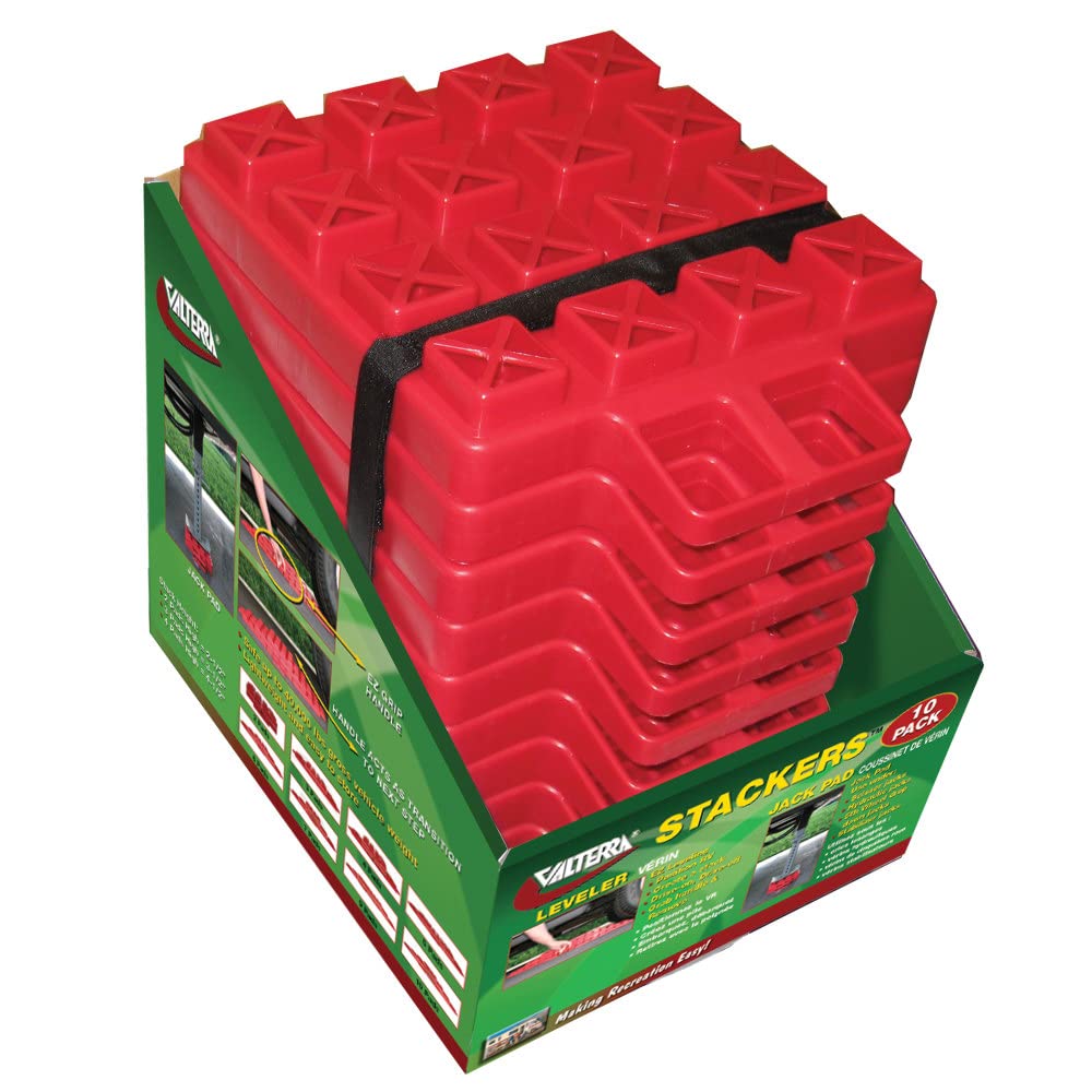 SnapPad SnapPad Xtra RV Leveling Pads - Permanent Jack Stabilizers for RVs - 9" Round Leveling Jack Pads for - Outdoor Depot