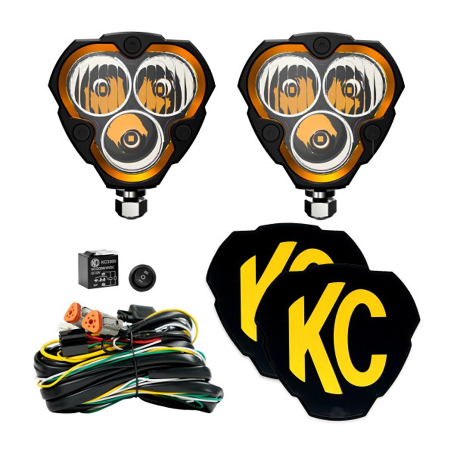 KC KC Hilites Flex ERA® 3-2-Light Master LED Light Pod Kit, Black - Outdoor Depot