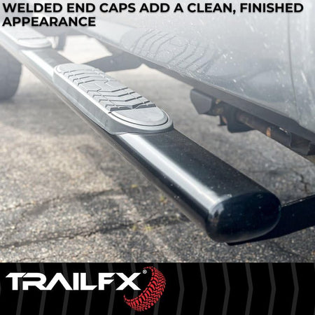 Trailfx TrailFX A7056B Truck Running Boards Fits Ram 1500 Crew Cab 2011-2018 Oval 5 Inch Straight Nerf Bars - Outdoor Depot