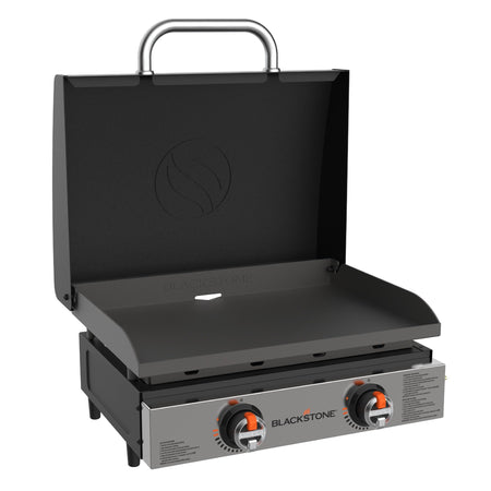BLACKSTONE Blackstone 2205 Original 22” Omnivore Tabletop Griddle with Hood, Powder Coated Steel, Black - Outdoor Depot
