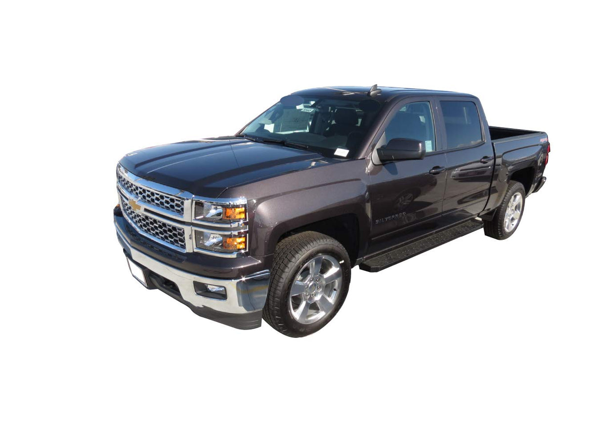 Trailfx TrailFX Running Boards for Chevrolet Silverado 1500 Crew Cab 2019-2025 Heavy-Duty Black Powder - Outdoor Depot