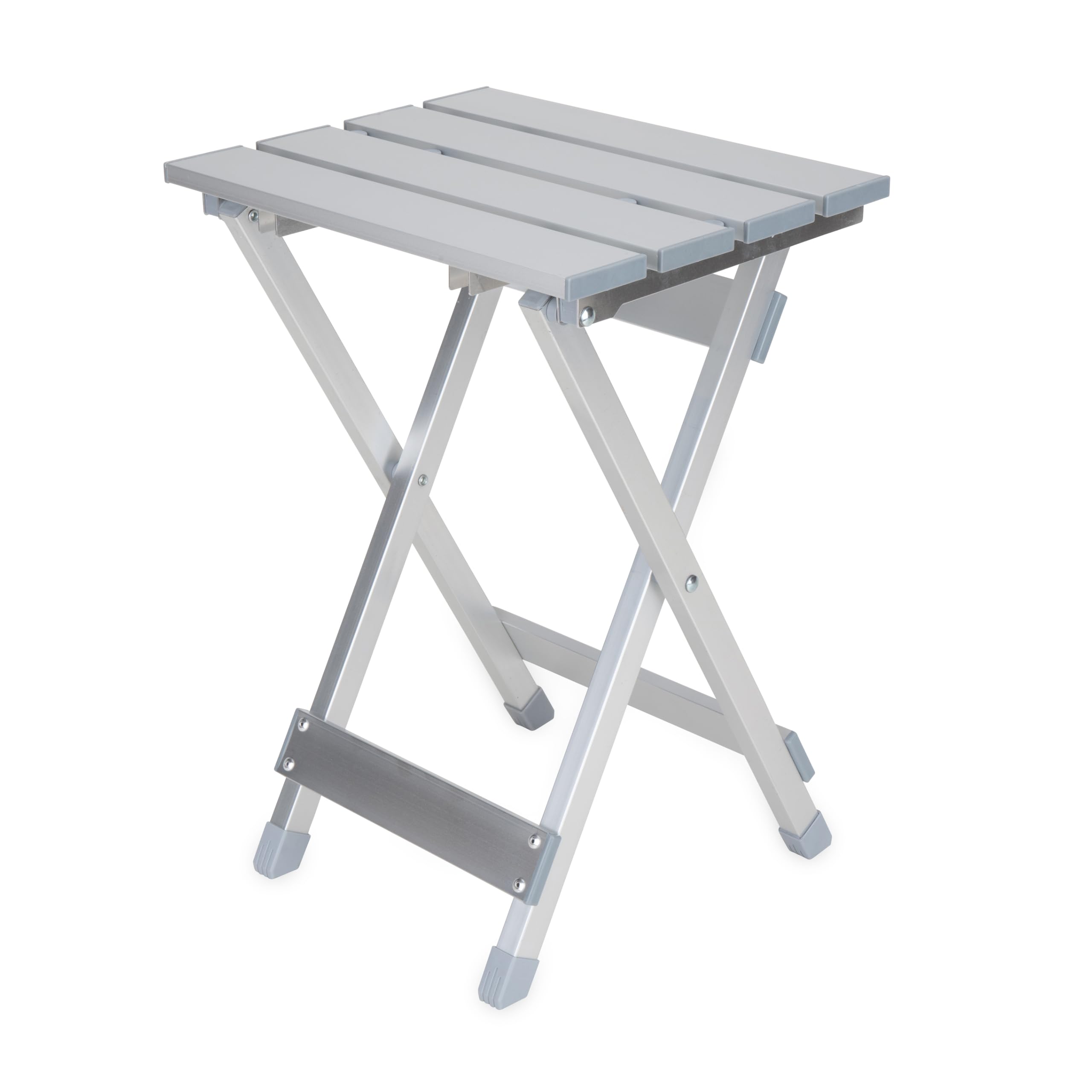 Camco Camco Aluminum Small Outdoor Side Table - Folding Camping Table Supports Up to 130lb - Features - Outdoor Depot