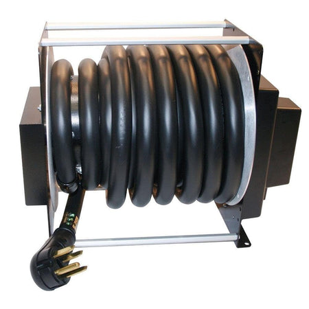 Technology Research Technology Research Corp RL54331LMK 50 Amp RV Power Cord Reel, Low Profile - 33' Cord - Outdoor Depot