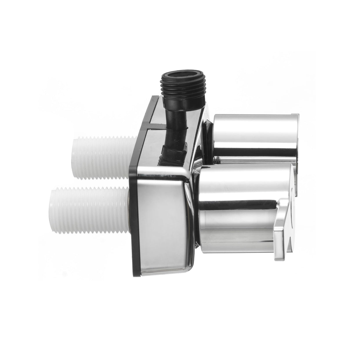 Dura Faucet Dura Faucet (DF-SA100M-CP) Modern RV Shower Faucet Valve Diverter – Chrome, Dual Lever Handles, - Outdoor Depot