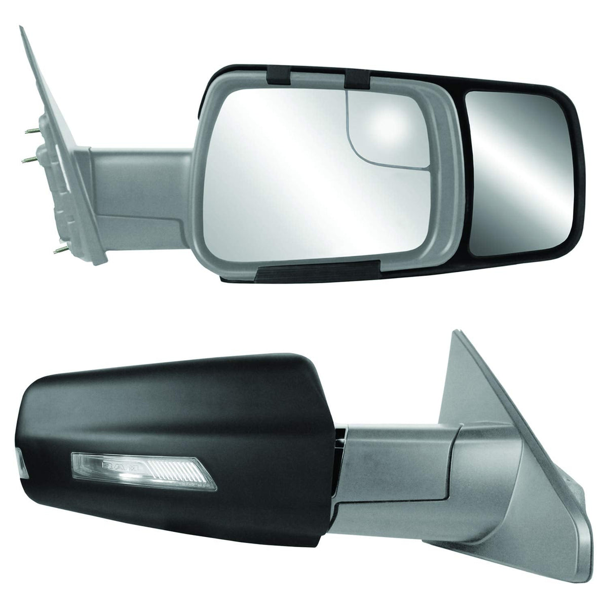 Fit System K SOURCE Snap & Zap 80730 Custom Fit Towing Mirror for 2019 up Ram 1500 Pick-up, Patented - Outdoor Depot