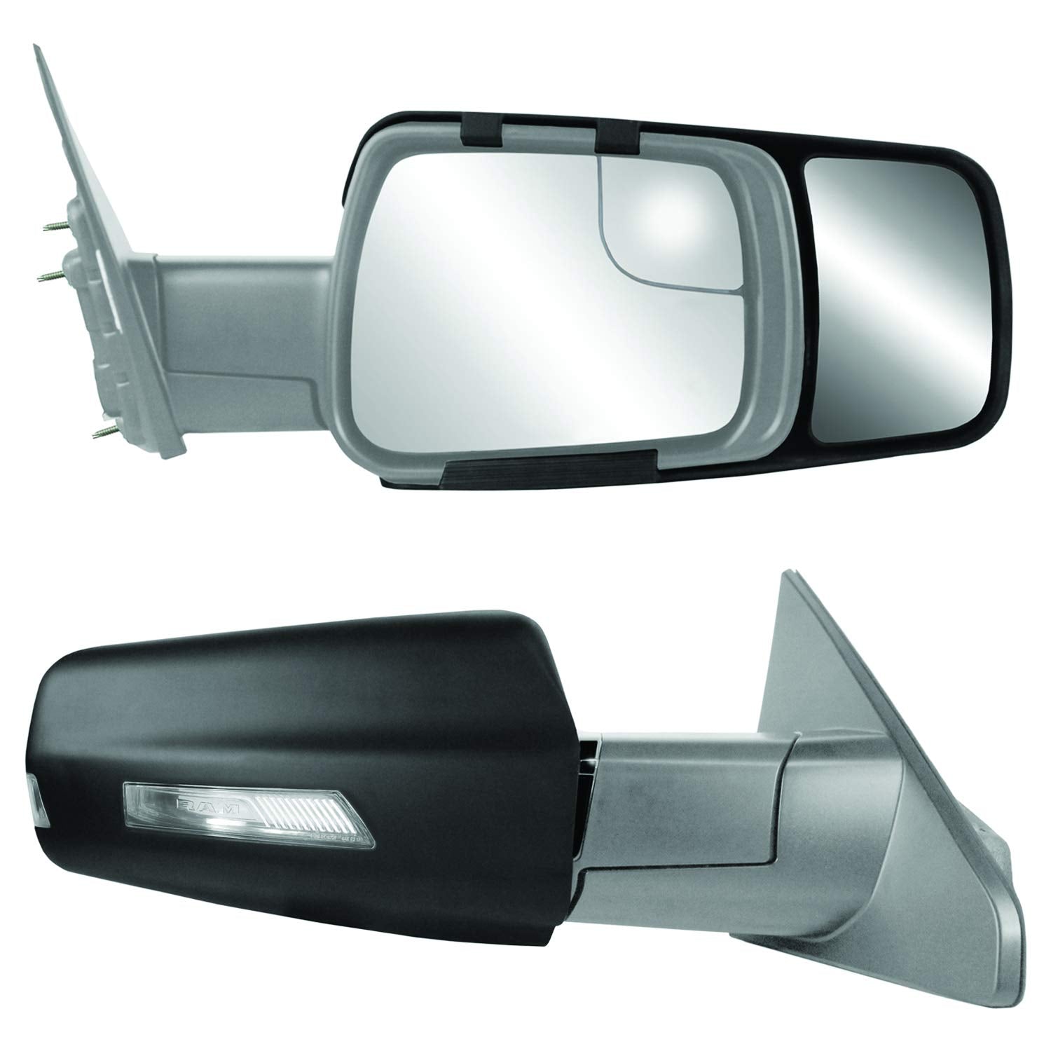 Fit System K SOURCE Snap & Zap 80730 Custom Fit Towing Mirror for 2019 up Ram 1500 Pick-up, Patented - Outdoor Depot