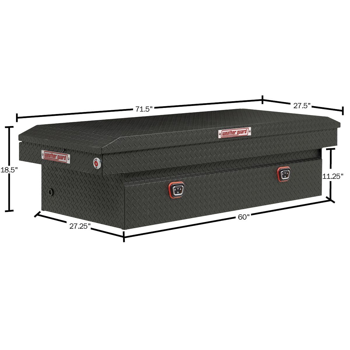 Weather Guard Weather Guard Model 117-52-04 Saddle Truck Box, Aluminum, For Full-Size Trucks, Extra Wide, - Outdoor Depot