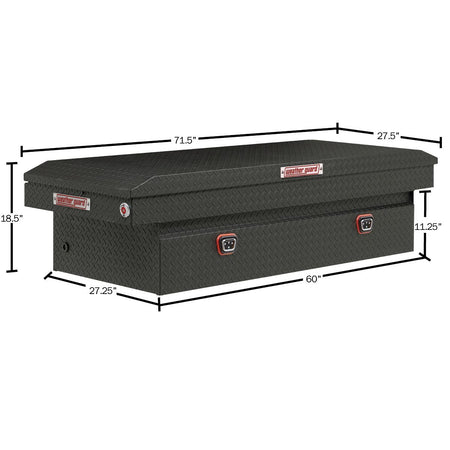 Weather Guard Weather Guard Model 117-52-04 Saddle Truck Box, Aluminum, For Full-Size Trucks, Extra Wide, - Outdoor Depot