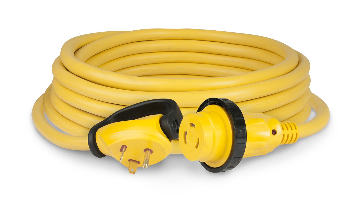 Marinco ParkPower by Marinco 25SPP.RV 30 Amp 125V Swivel Handle RV Power Cord, Yellow, 25' - Outdoor Depot