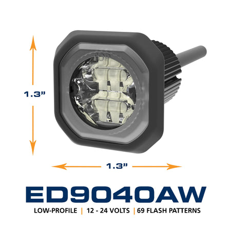ECCO ECCO LED High-Intensity Directional LEDs Amber White 0.6 amps 12V 24V 69 flash patterns Waterproof - Outdoor Depot