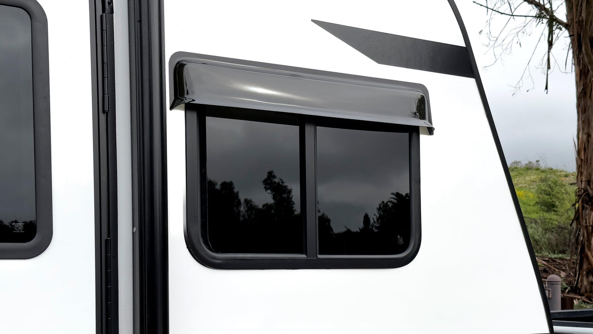 GT Styling RainBlade RV Window Deflector and Sun Visor (Fits 32-37 inch Wide Window) Smoke - Outdoor Depot