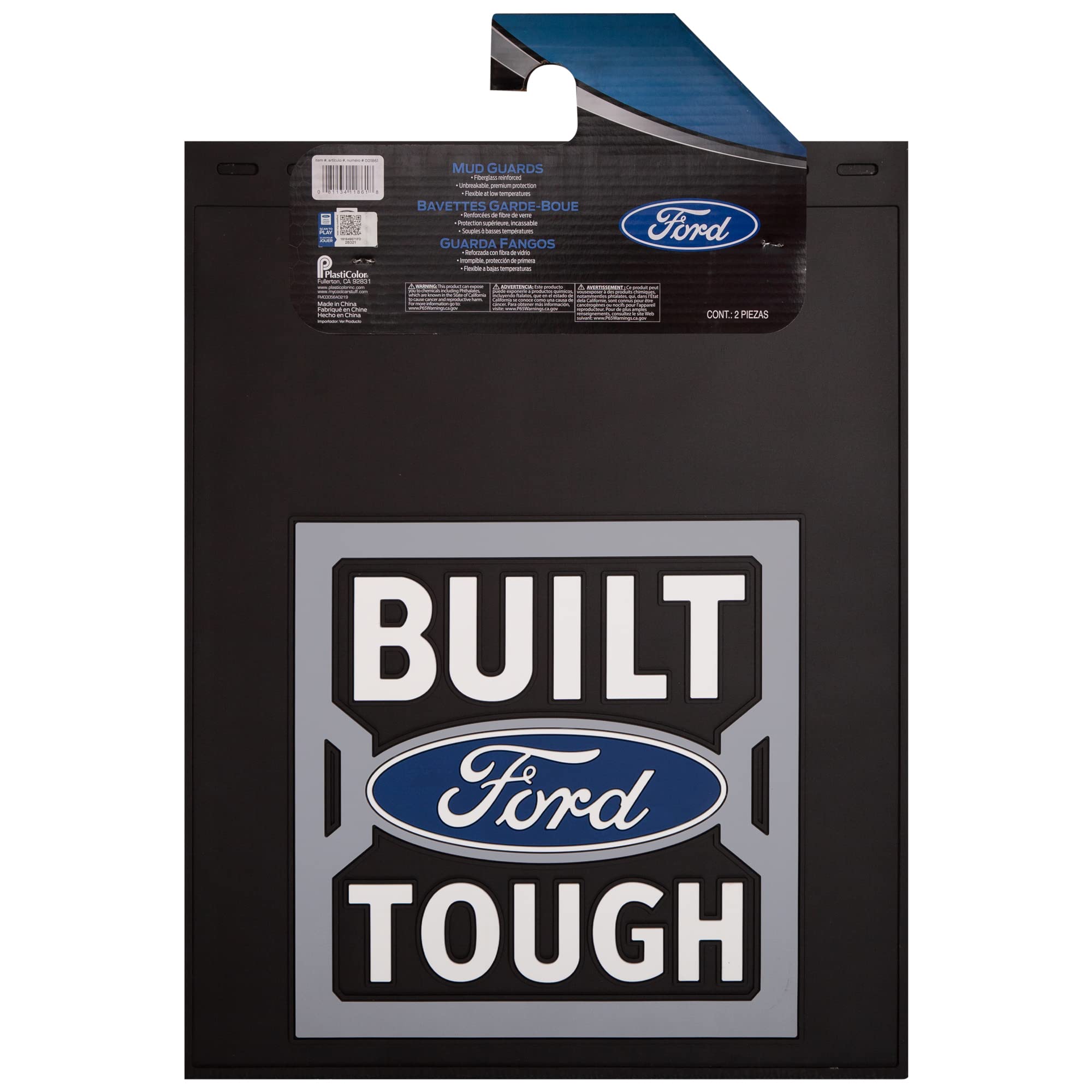 Plasticolor Plasticolor 001861R01 Built Ford Tough 18x24 Mud Guard - Set of 2 Pieces - Outdoor Depot