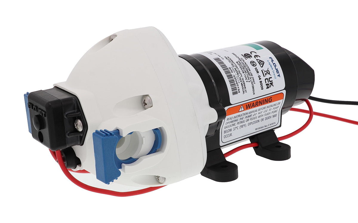 Flojet Flojet RV Water Pump R3526144D, 12 VDC 3-Chamber - Small Water Pump Ideal for Boats/Camper-Trailers - - Outdoor Depot
