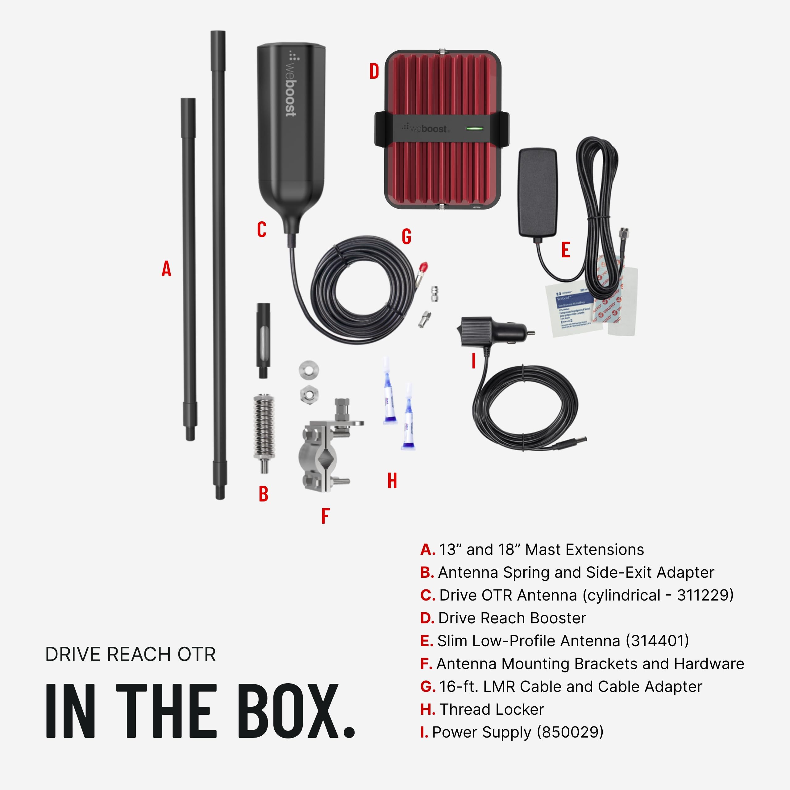 weBoost weBoost Drive Reach OTR - Cell Phone Signal Booster for Trucks and SUVs | Boosts 5G & 4G LTE for All - Outdoor Depot
