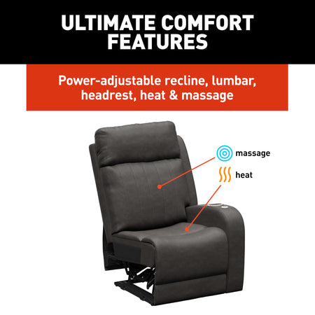 THOMAS PAYNE THOMAS PAYNE Signature Seismic Series McCoy RV Theater Seating Left Arm Recliner with Power - Outdoor Depot