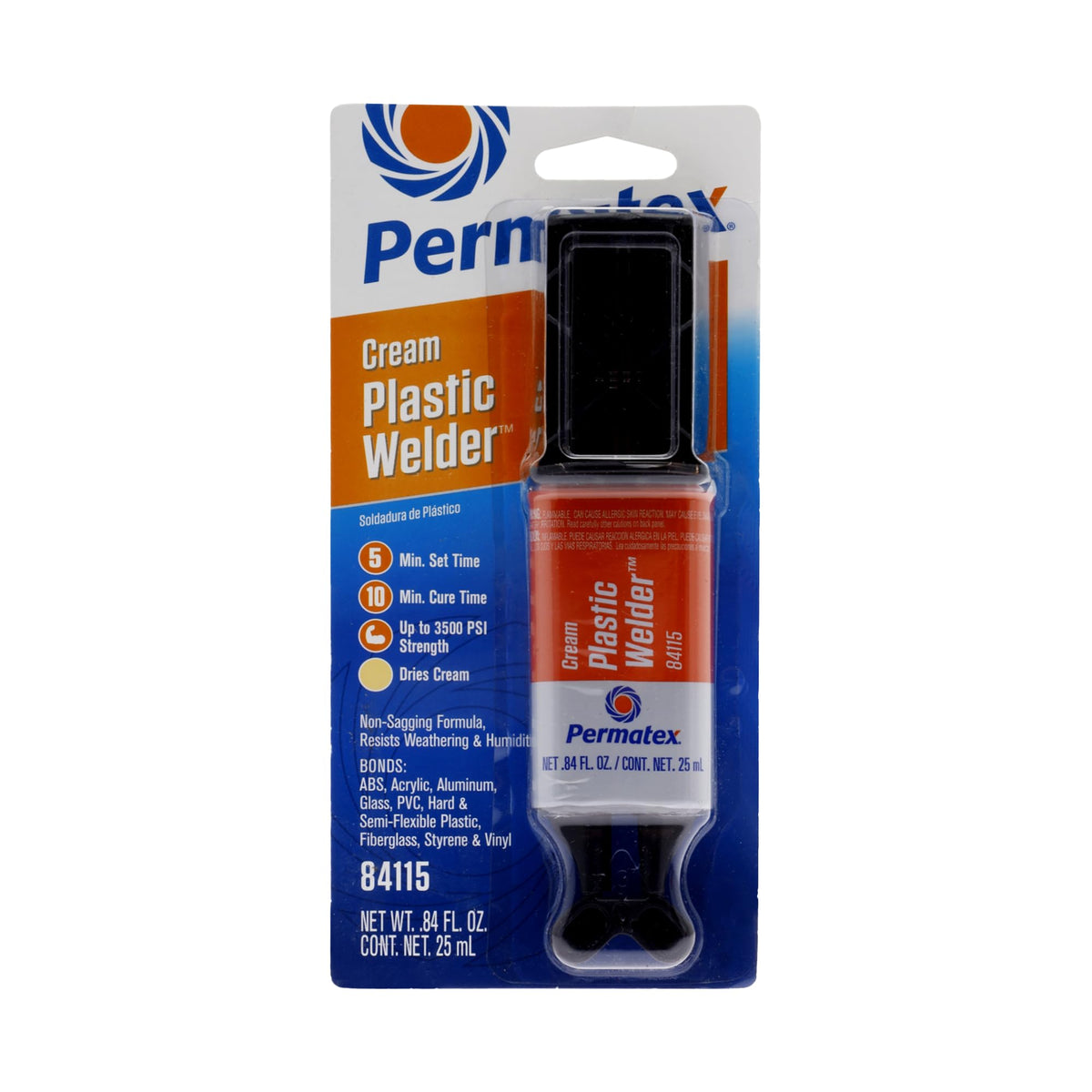 Permatex Permatex 84115 5-minute Plastic Weld Adhesive, 0.84 oz.,Black - Outdoor Depot
