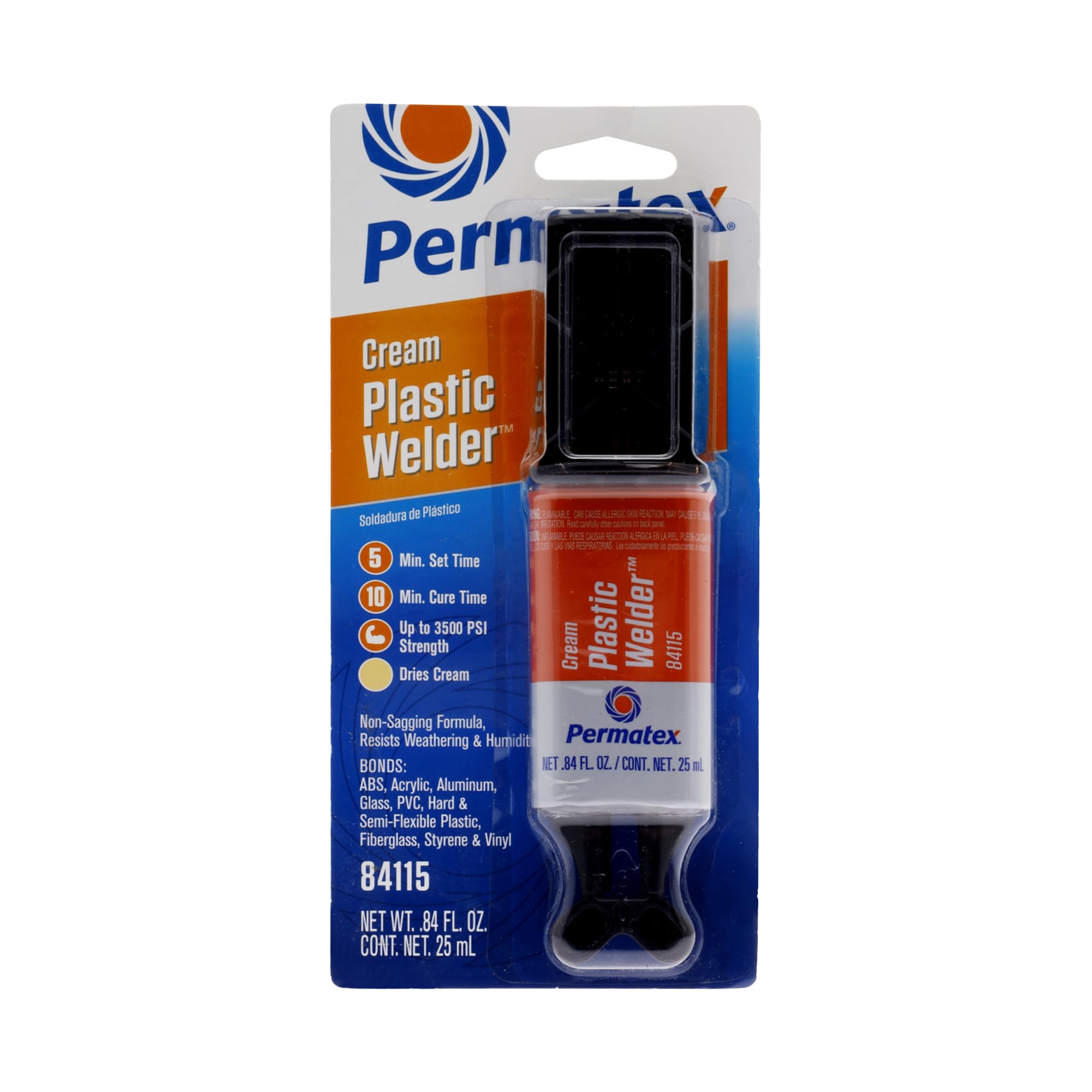Permatex Permatex 84115 5-minute Plastic Weld Adhesive, 0.84 oz.,Black - Outdoor Depot