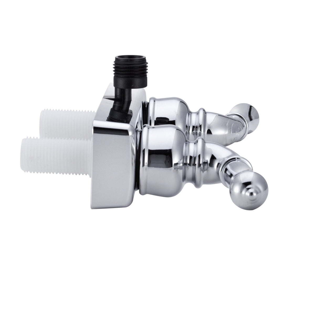Dura Faucet Dura Faucet DF-SA100C-CP RV Shower Faucet Valve Diverter with Classical Handles (Chrome) - Outdoor Depot