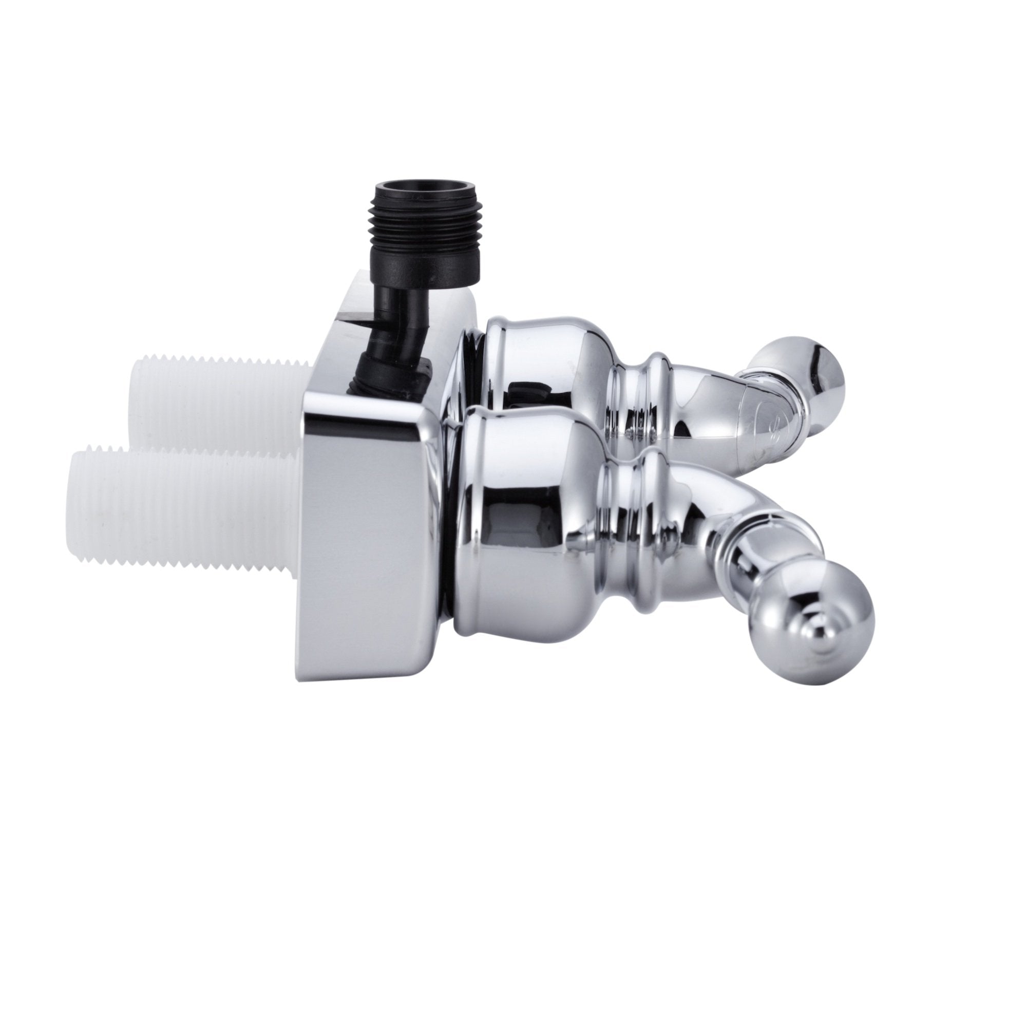Dura Faucet Dura Faucet DF-SA100C-CP RV Shower Faucet Valve Diverter with Classical Handles (Chrome) - Outdoor Depot
