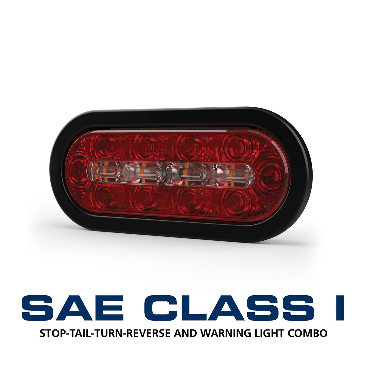 ECCO ECCO LED STTR Warning Light LEDs 8 Inch Amber White 12V 24V Surface Mount Waterproof Construction - Outdoor Depot