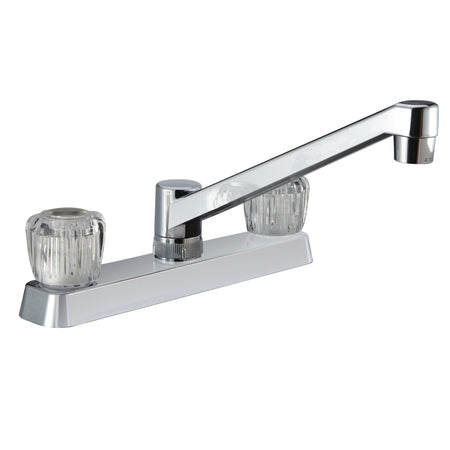 Dura Faucet Dura Faucet DF-PK600A-CP RV Kitchen Sink Faucet with Crystal Acrylic Knobs (Chrome) - Outdoor Depot