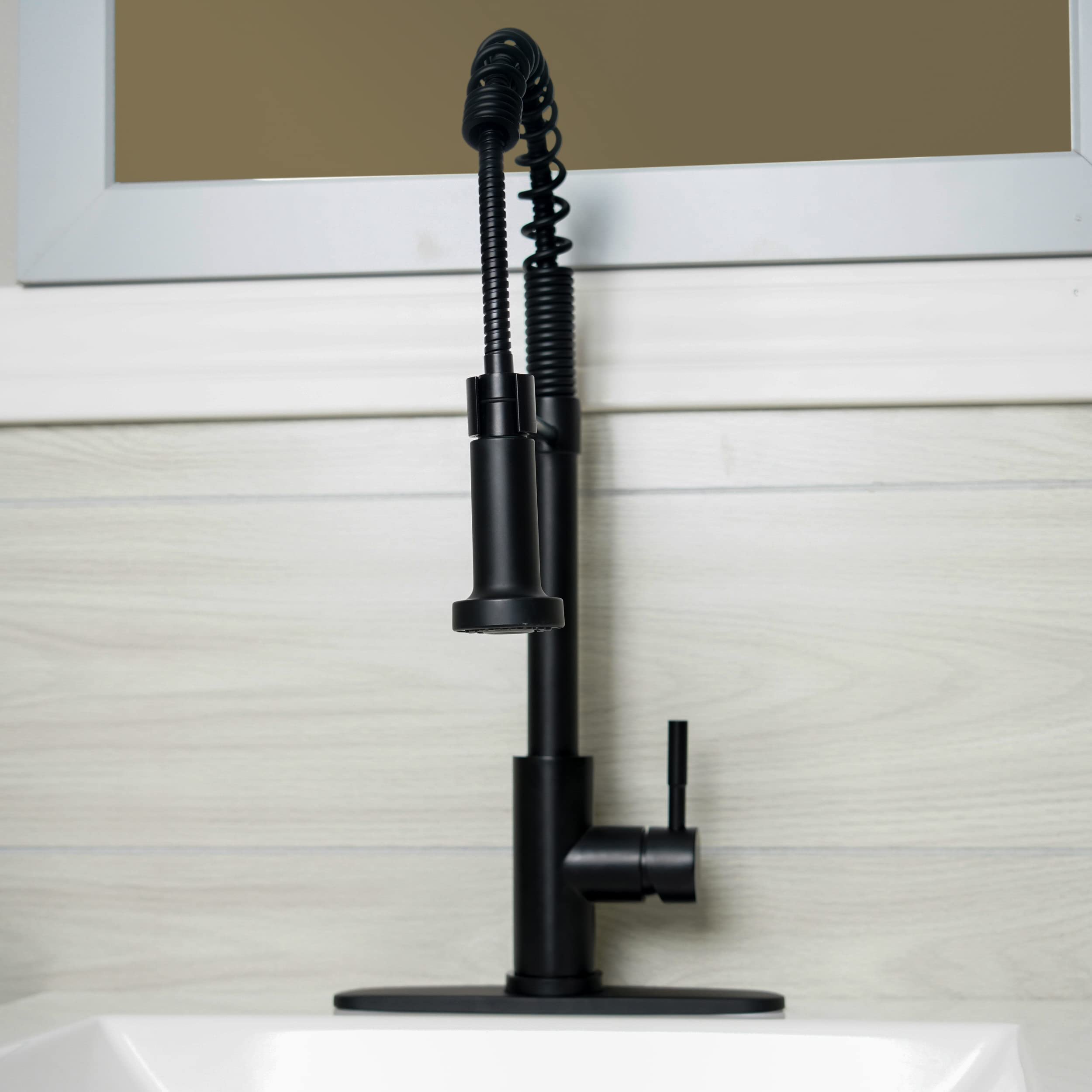 Empire Faucets Empire Faucets SP5000BMT-A Single Lever Spring Faucet with Hi-Arc Coiled Spout, Hammer Style - Outdoor Depot