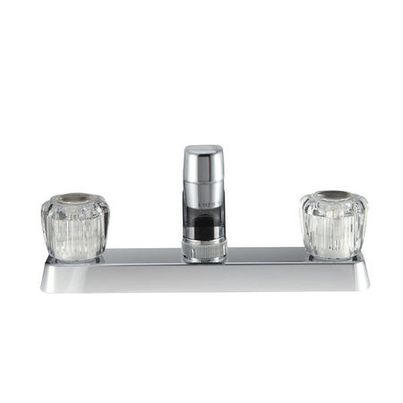 Dura Faucet Dura Faucet DF-PK600A-CP RV Kitchen Sink Faucet with Crystal Acrylic Knobs (Chrome) - Outdoor Depot
