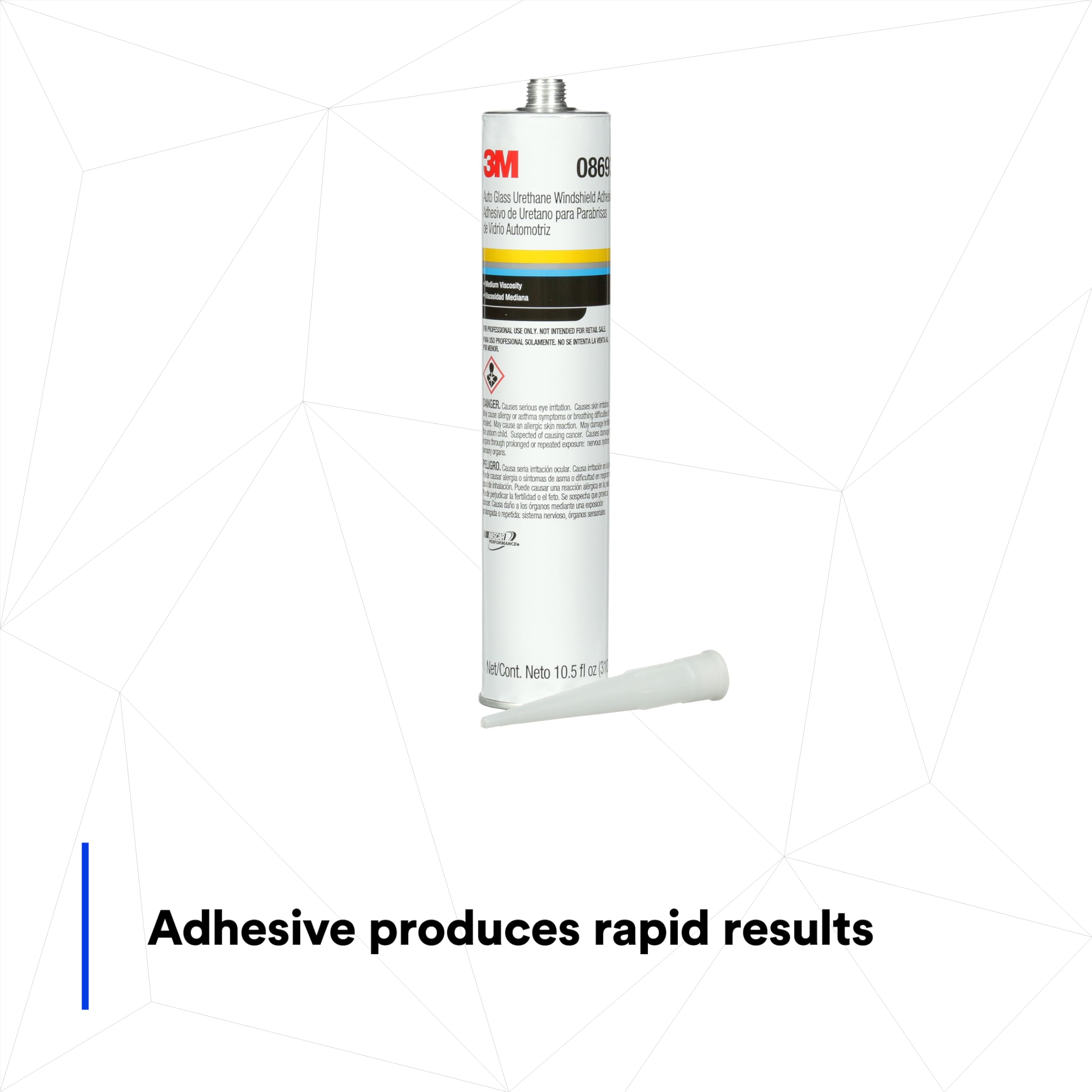 3M 3M Auto Glass Urethane Windshield Adhesive, 08693, Medium Viscosity, High-Strength, Fast-Curing, 310 - Outdoor-Depot.us