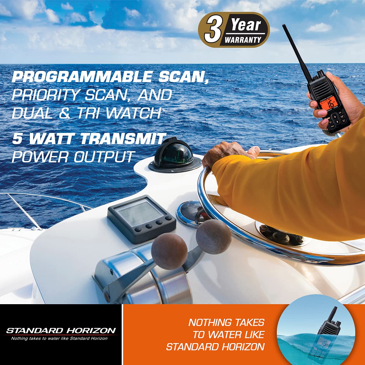 STANDARD HORIZON Standard Horizon HX380 1.5" Standard Handheld VHF - Outdoor Depot