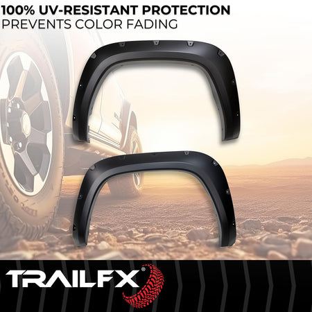 Trailfx TrailFX TFT3004S Pocket Fender Flares Fits 2022-2025 Toyota Tundra Smooth Black Paintable 1.75" - Outdoor Depot