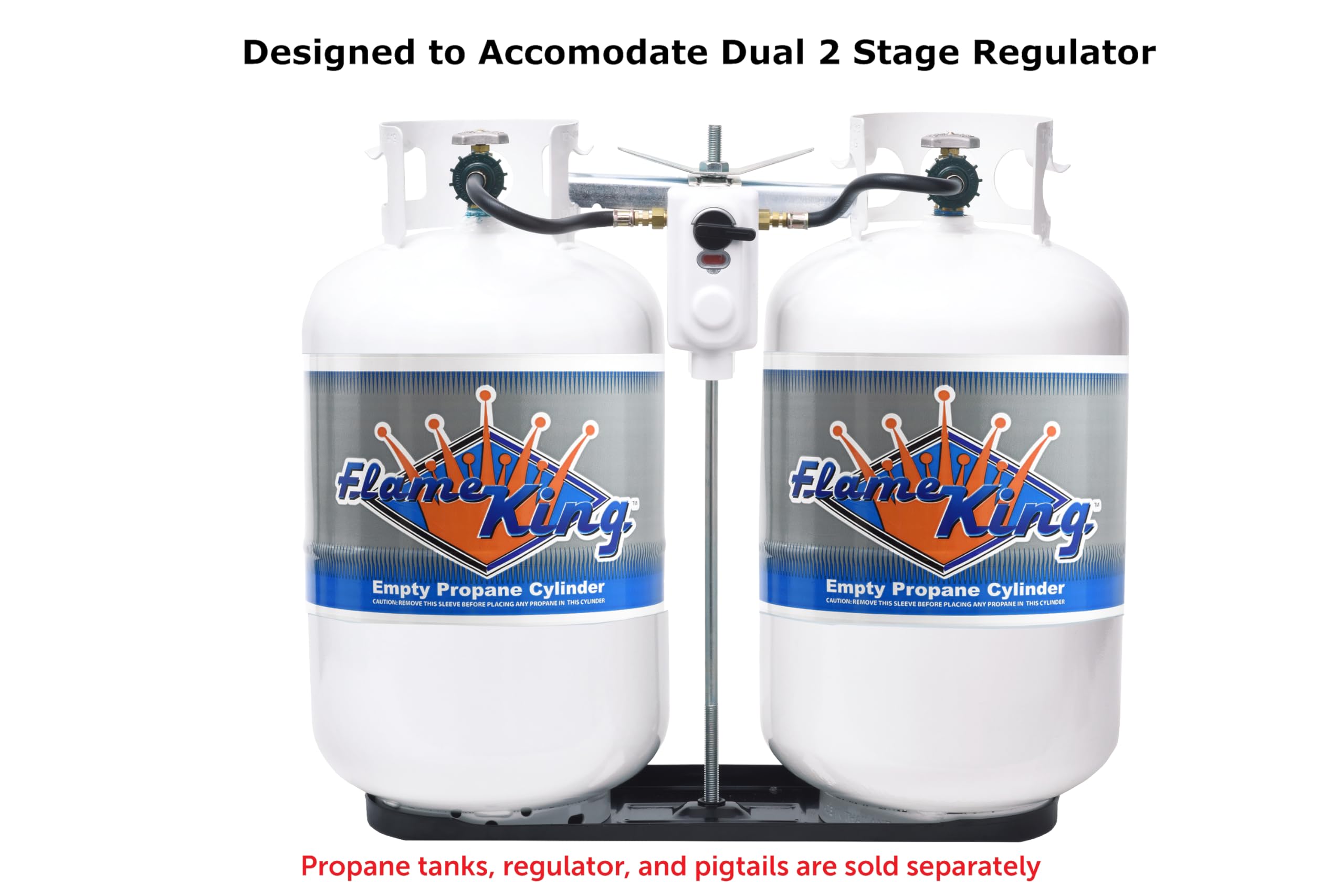 Flame King Flame King Dual RV Propane Tank Cylinder Rack for RVs and Trailers for 30lb Tanks - KT30MNT - Outdoor Depot