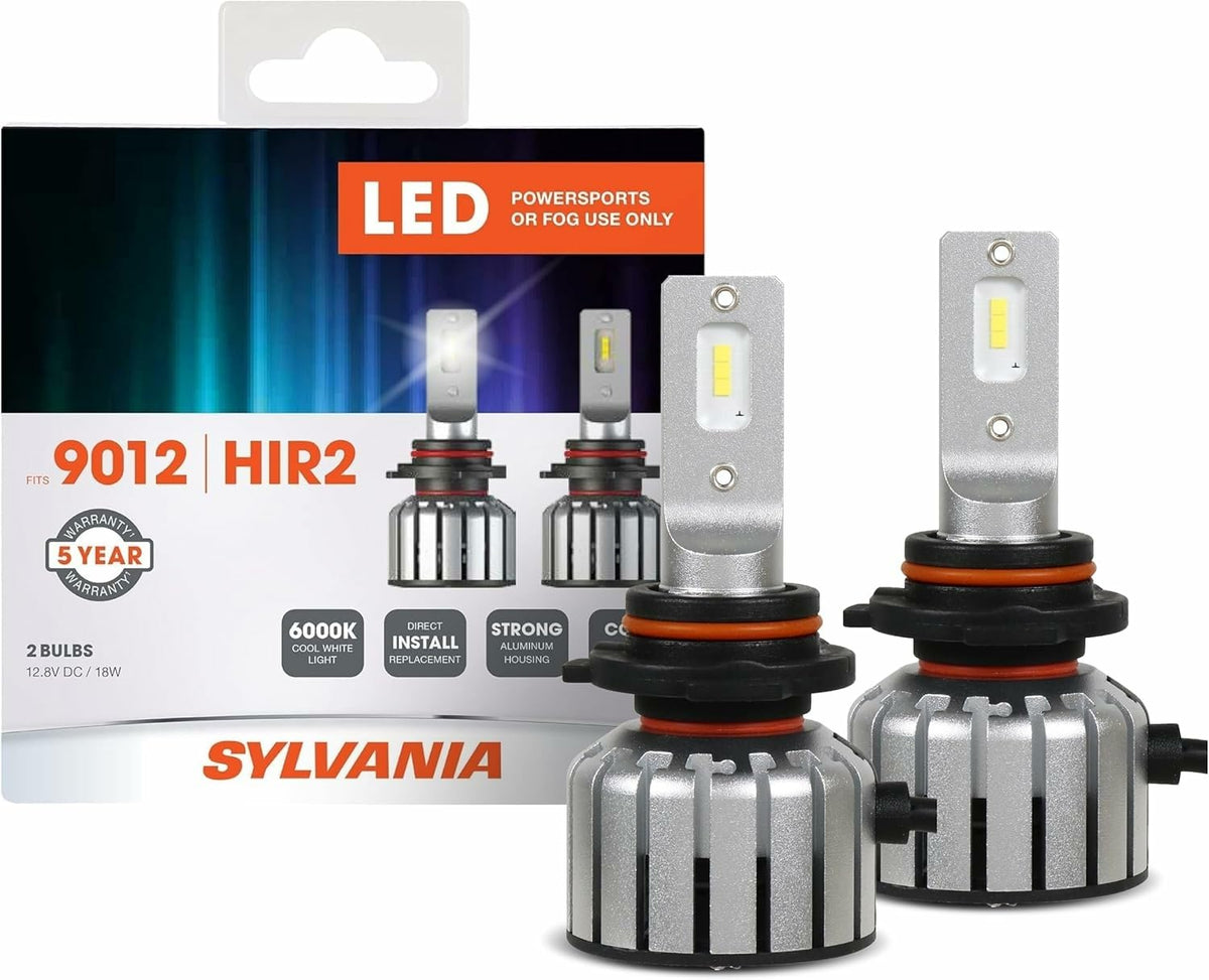 SYLVANIA SYLVANIA 9012 LED Powersport Headlight Bulbs for Off-Road Use or Fog Lights - 2 Pack - Outdoor Depot