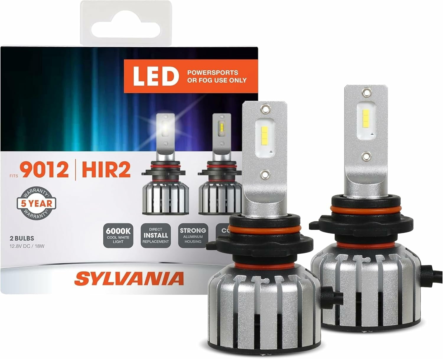 SYLVANIA SYLVANIA 9012 LED Powersport Headlight Bulbs for Off-Road Use or Fog Lights - 2 Pack - Outdoor Depot