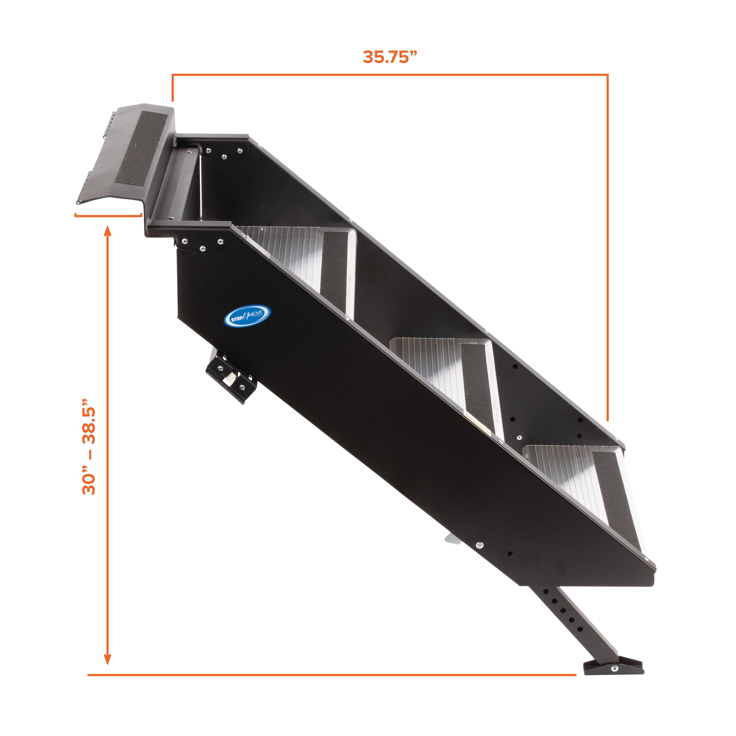 MORryde MORryde STP-207 StepAbove Fold-Up RV Entry Step - 3-Step (9" Step Rise), Fits 26" to 28" Door Width - Outdoor Depot