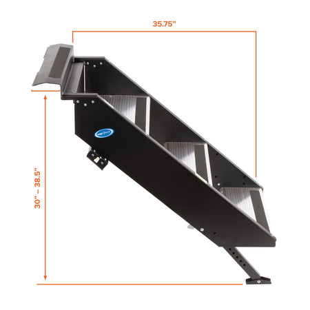 MORryde MORryde STP-207 StepAbove Fold-Up RV Entry Step - 3-Step (9" Step Rise), Fits 26" to 28" Door Width - Outdoor Depot