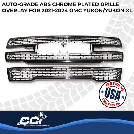 Coast to Coast International CCI Grille Insert GI179, Overlay, 2 Piece Set, Mesh Style, OEM Shape, Chrome - Outdoor Depot
