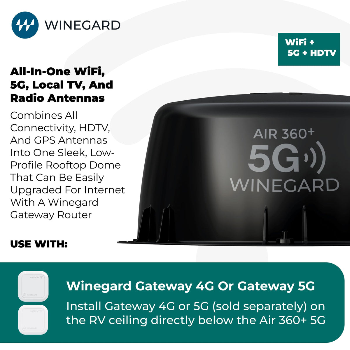 Winegard Winegard AR2-5G1 Air 360+ 5G - Outdoor Depot
