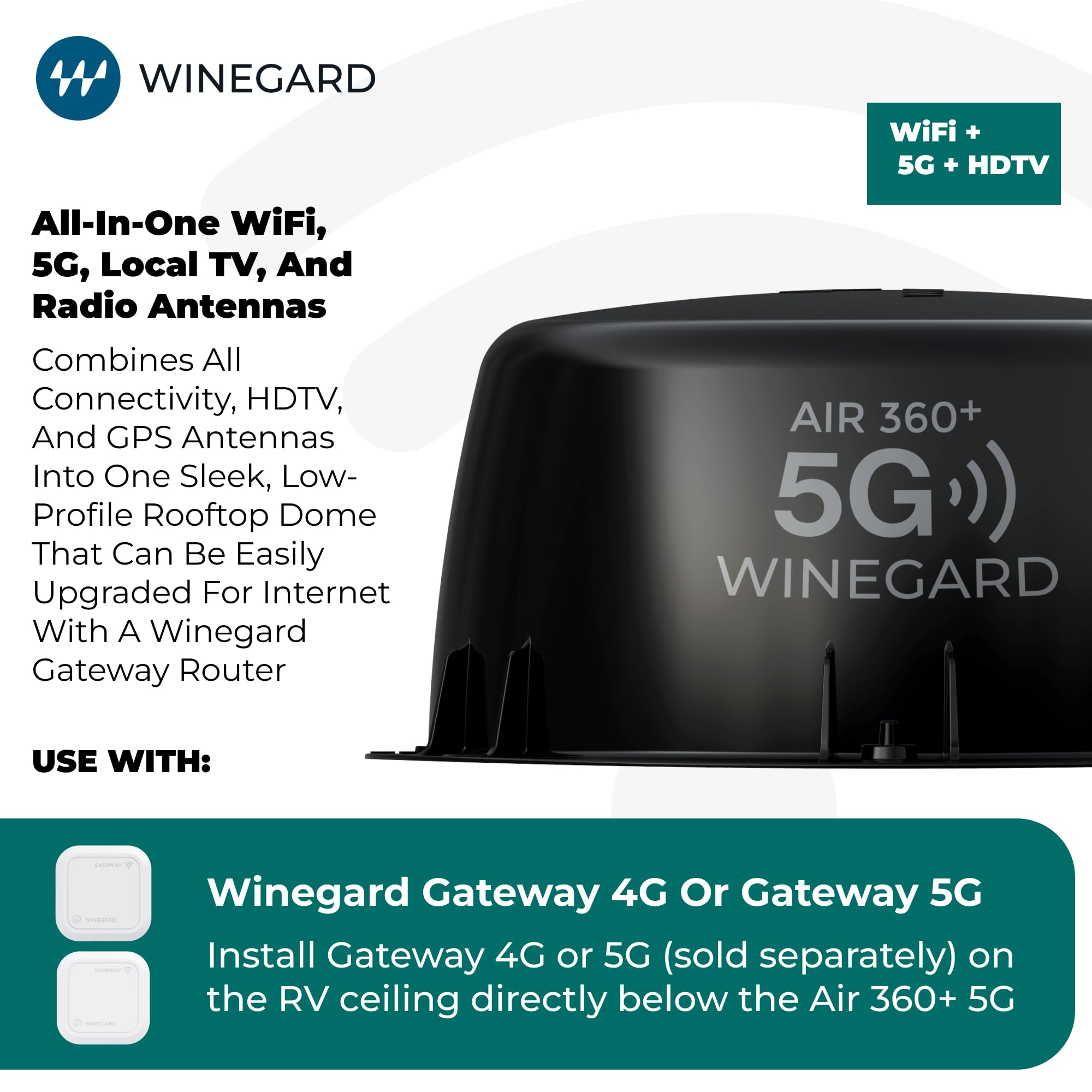 Winegard Winegard AR2-5G1 Air 360+ 5G - Outdoor Depot